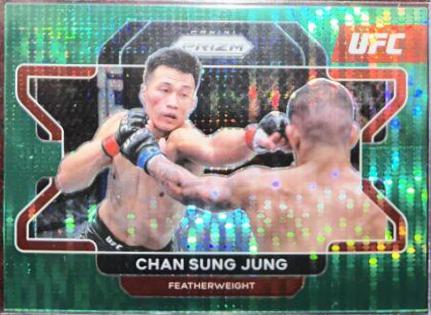 Chan Sung Jung 2022 Panini Prizm UFC Base #87 Green Pulsar