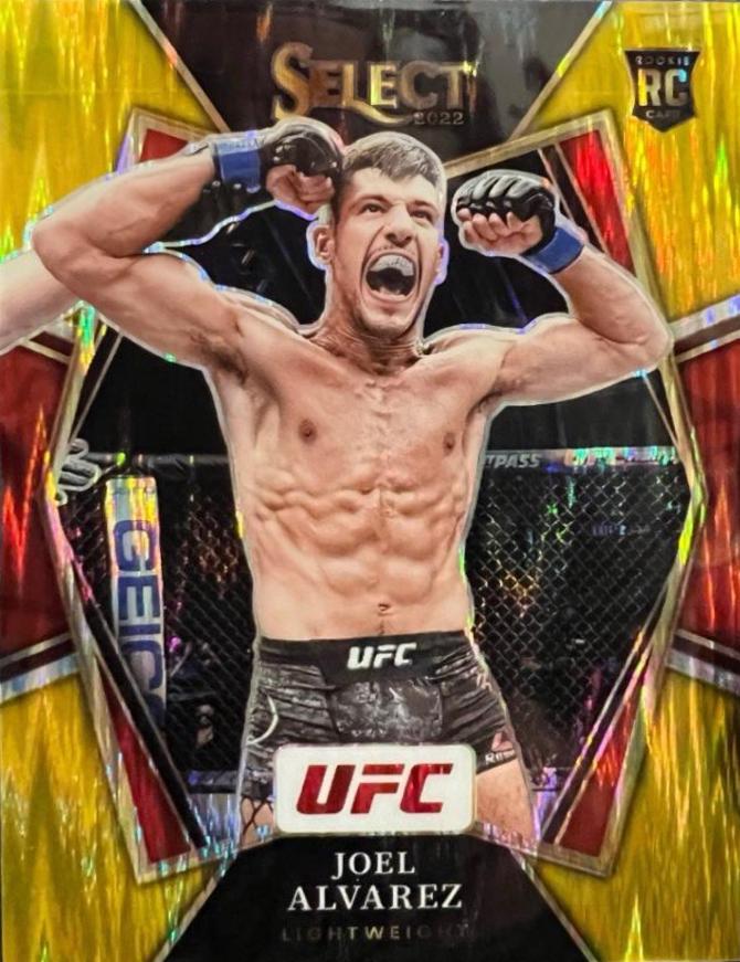Joel Alvarez 2022 Panini Select UFC Premier Level #150 Gold Flash