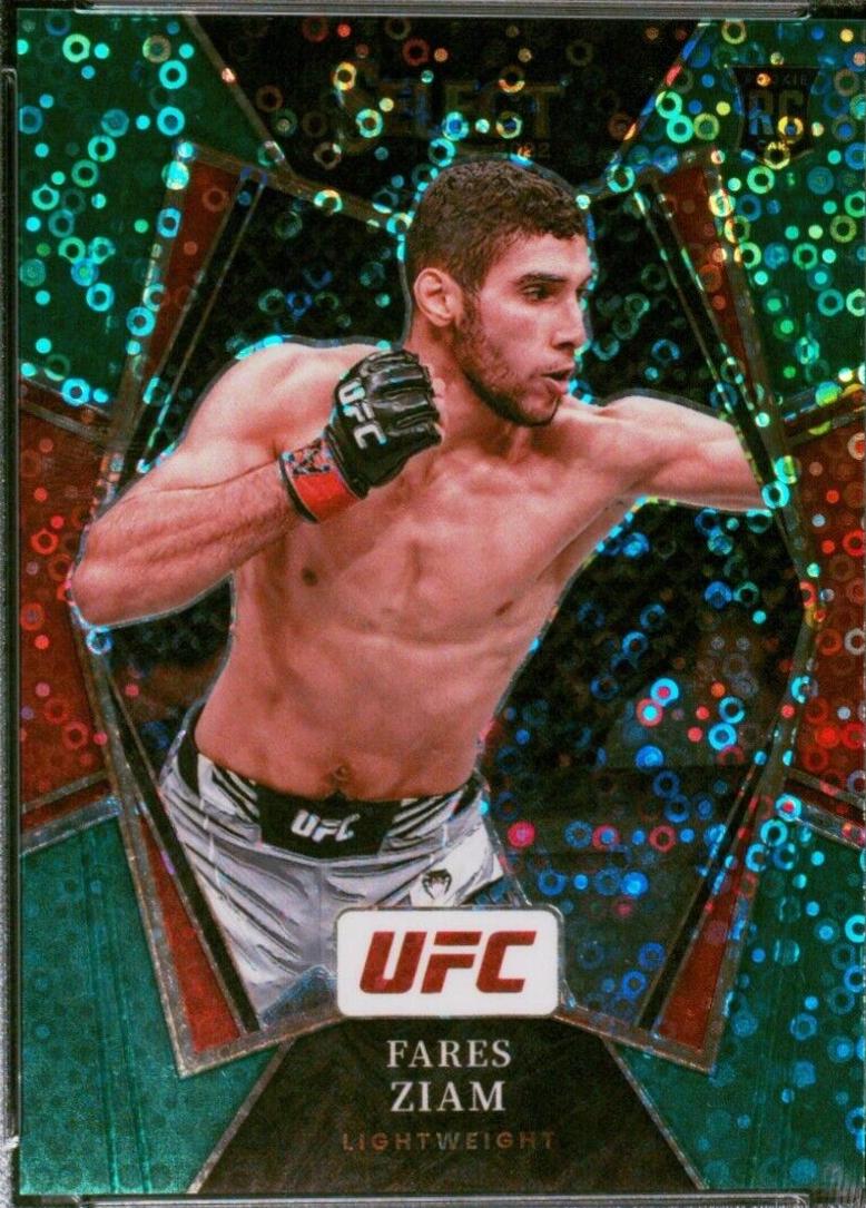 Fares Ziam 2022 Panini Select UFC Premier Level #130 Green Disco