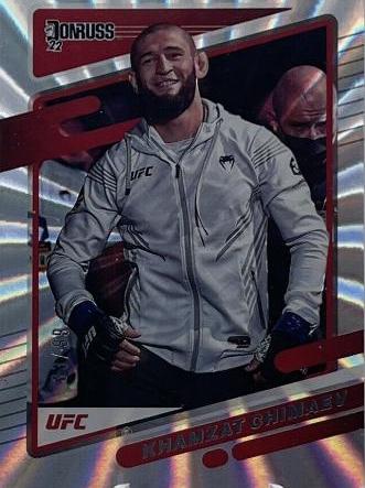 Khamzat Chimaev 2022 Panini Donruss UFC Base #14 Laser