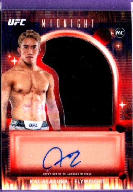 Kai Asakura 2025 Topps Midnight UFC Rookie Relic Autographs #RRR-KA Dusk