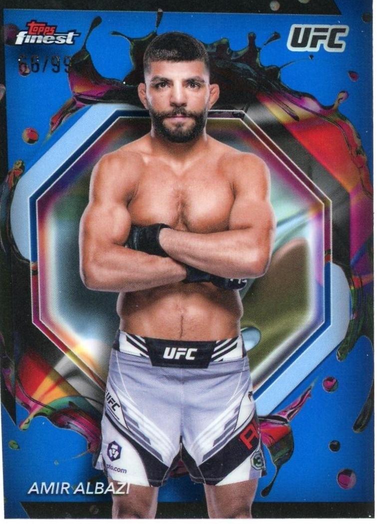Amir Albazi 2024 Topps Finest UFC Base Rare #227 Blue Refractor