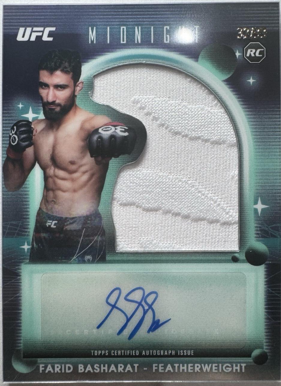 Farid Basharat 2025 Topps Midnight UFC Rookie Relic Autographs #RRA-FB Twilight