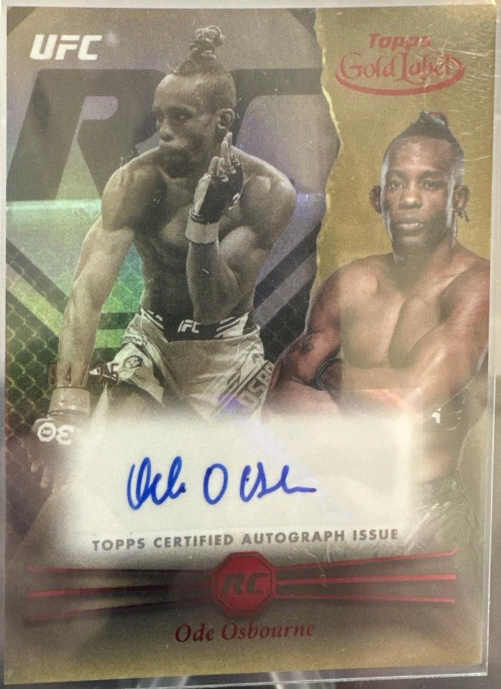 Ode Osbourne 2024 Topps Gold Label UFC Rookie Autographs #RCA-ODE Red