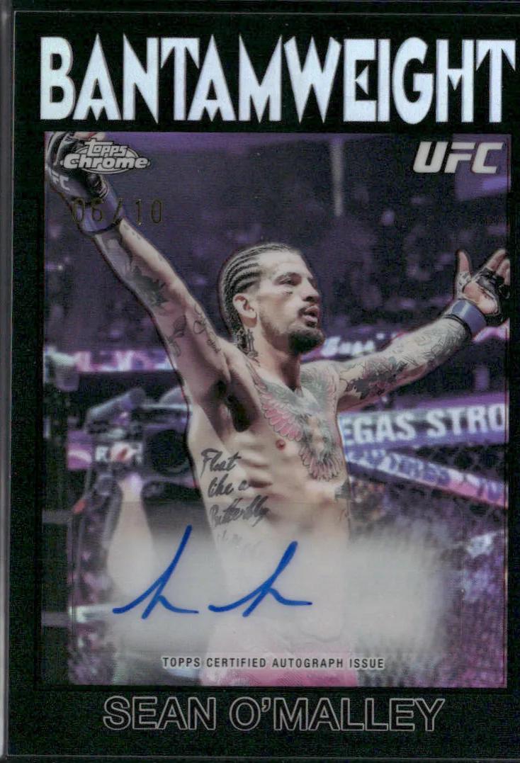Sean O'Malley 2026 Topps Chrome UFC 1986 Topps Signatures #86S-SO Black Refractor