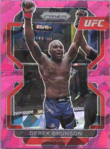 Derek Brunson 2022 Panini Prizm UFC Base #191 Pink Ice