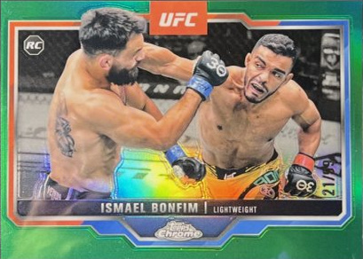 Ismael Bonfim 2025 Topps Chrome UFC Base #13 Blue Wave Refractor
