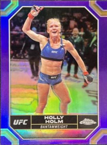 Holly Holm 2024 Topps Chrome UFC Base #74 Purple Refractor