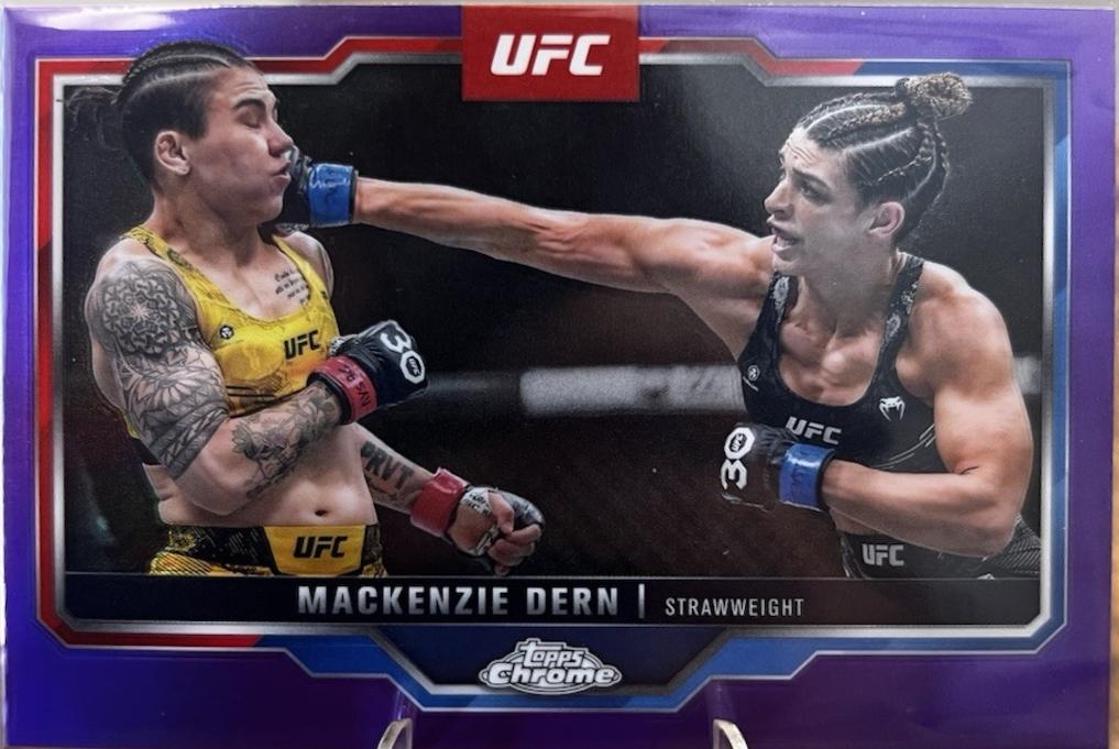 Mackenzie Dern 2025 Topps Chrome UFC Base #183 Purple Refractor