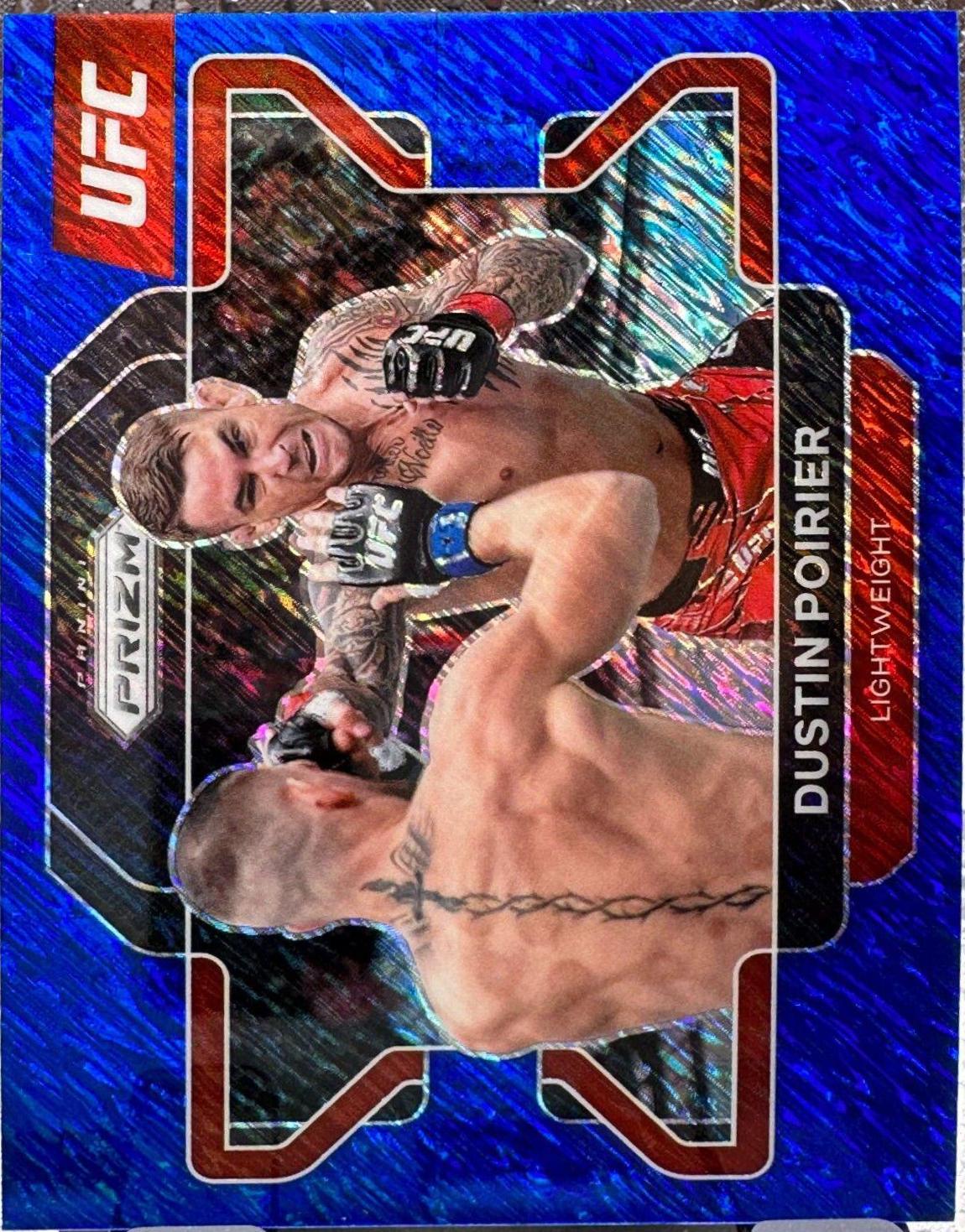 Dustin Poirier 2022 Panini Prizm UFC Base #21 Blue Shimmer