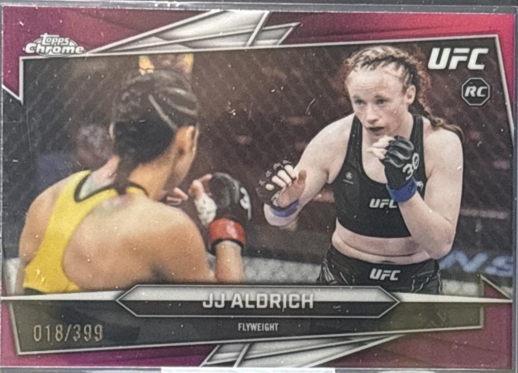 JJ Aldrich 2026 Topps Chrome UFC Base #29 Magenta Refractor