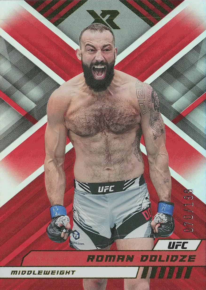 Roman Dolidze 2023 Panini Chronicles UFC Base XR #282 Red