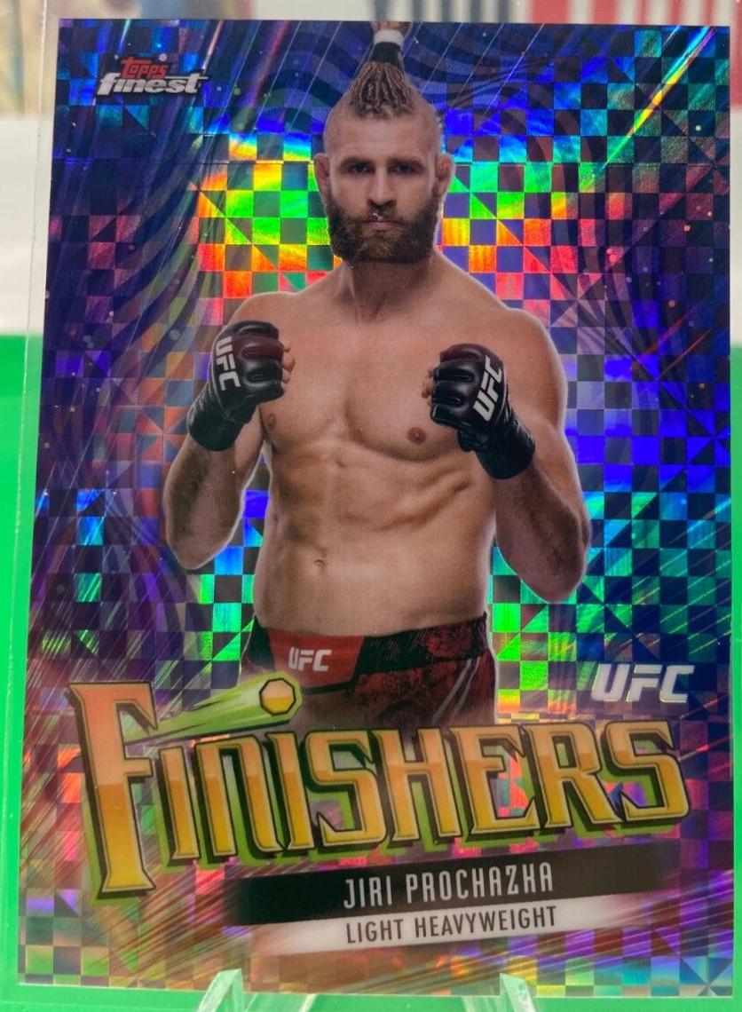 Jiri Prochazka 2024 Topps Finest UFC Finishers #FIN-15 Checkerboard Refractor
