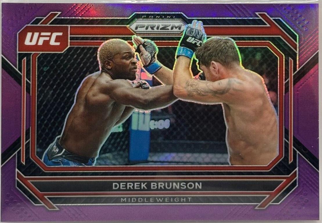 Derek Brunson 2023 Panini Prizm UFC Base #80 Purple