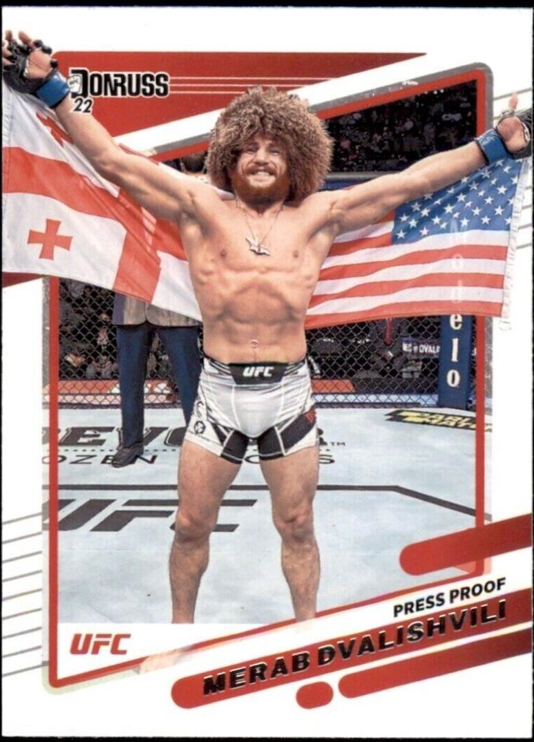 Merab Dvalishvili 2022 Panini Donruss UFC Base #6 Press Proof Purple