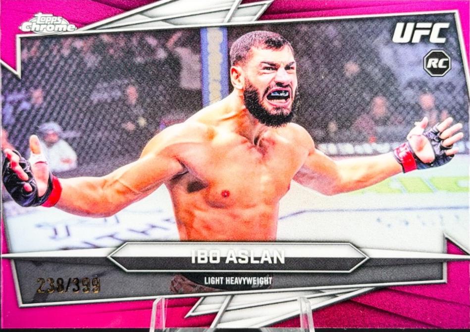 Ibo Aslan 2026 Topps Chrome UFC Base #189 Magenta Refractor