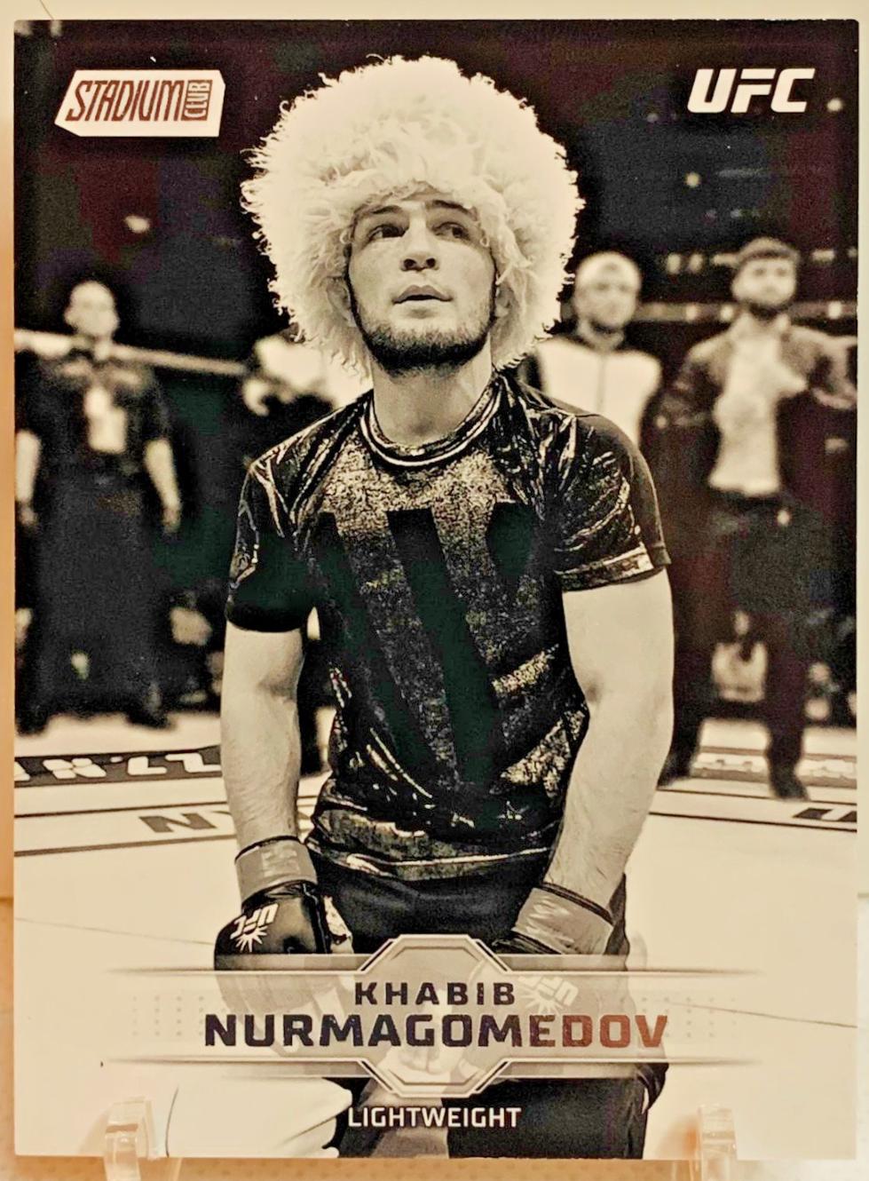 Khabib Nurmagomedov 2026 Topps Stadium Club UFC Base #54 Black and White