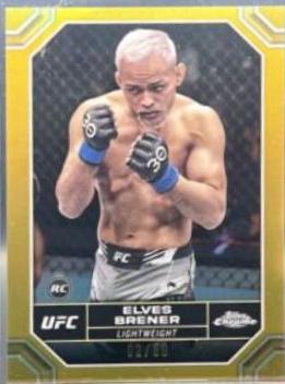 Elves Brener 2024 Topps Chrome UFC Base #29 Gold Refractor