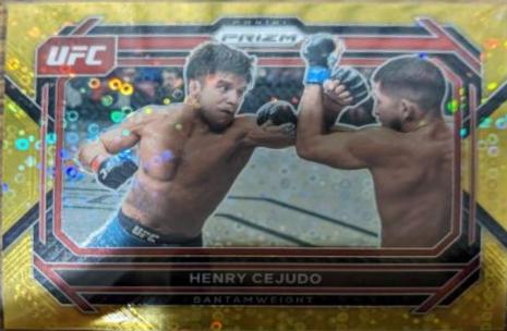 Henry Cejudo 2023 Panini Prizm Under Card UFC Base #52 Gold