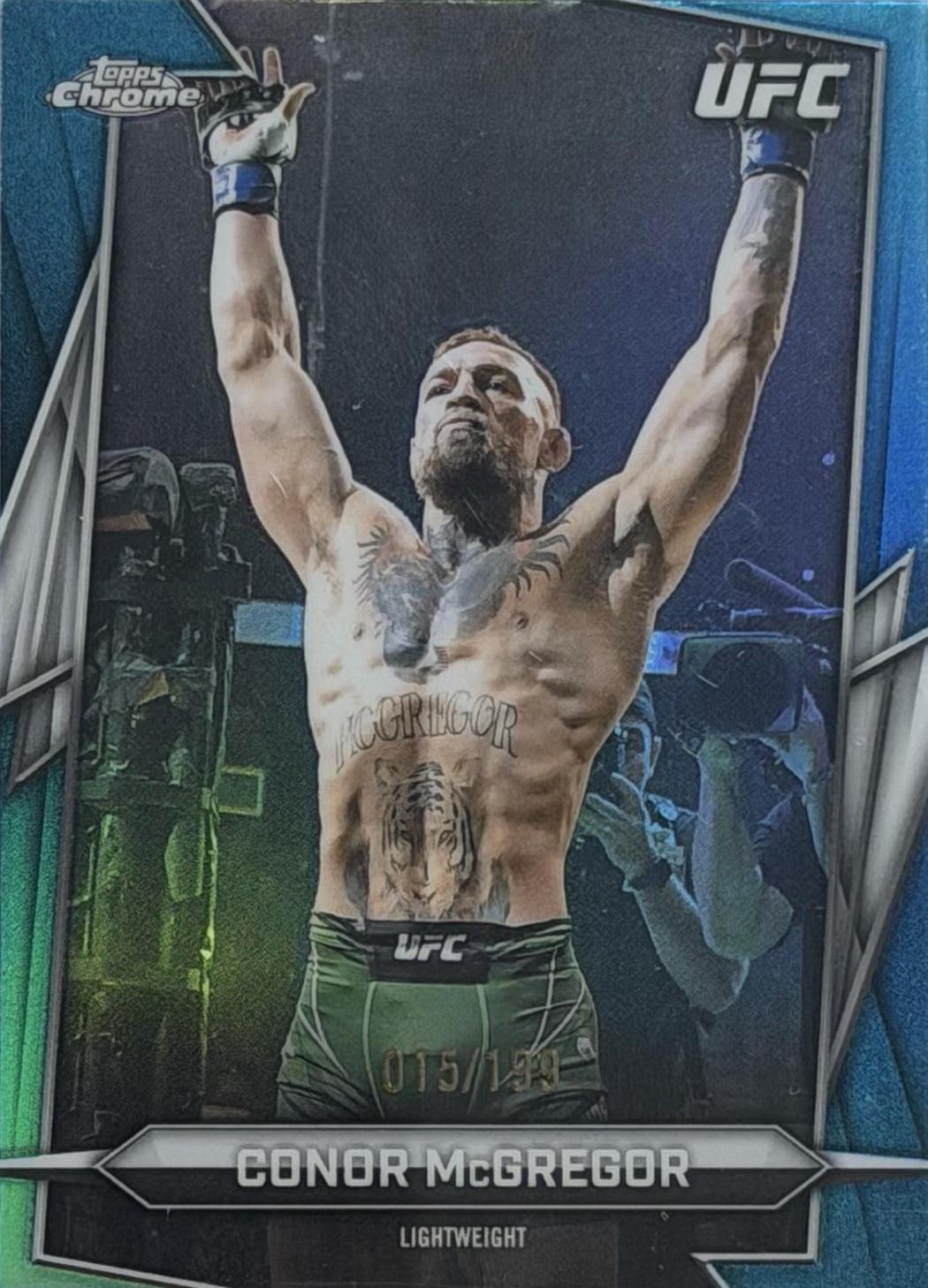 Conor McGregor 2026 Topps Chrome UFC Base #5 Aqua Refractor