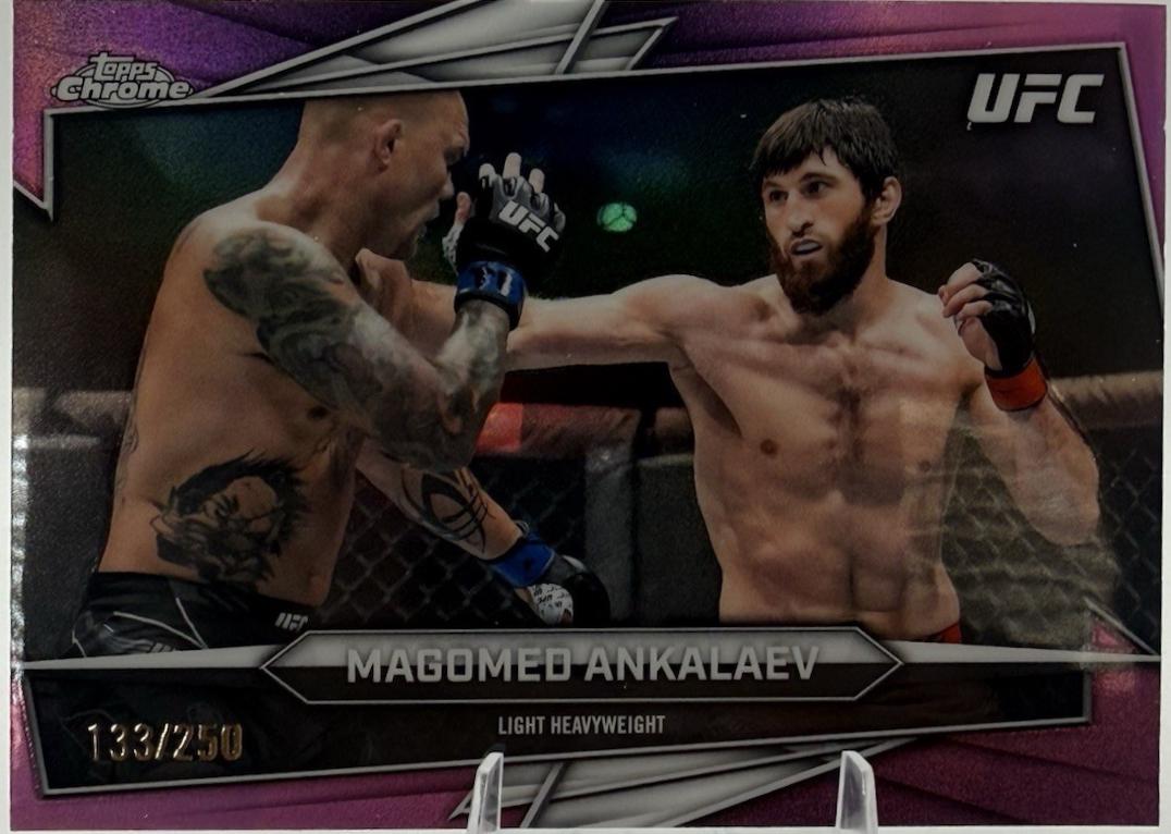 Magomed Ankalaev 2026 Topps Chrome UFC Base #60 Pink Refractor