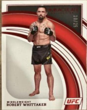 Robert Whittaker 2022 Panini Immaculate UFC Base #40 Red