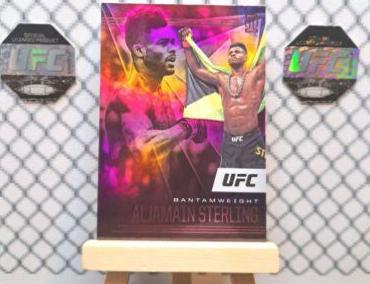 Aljamain Sterling 2021 Panini Chronicles UFC Base Illusions #171 Purple