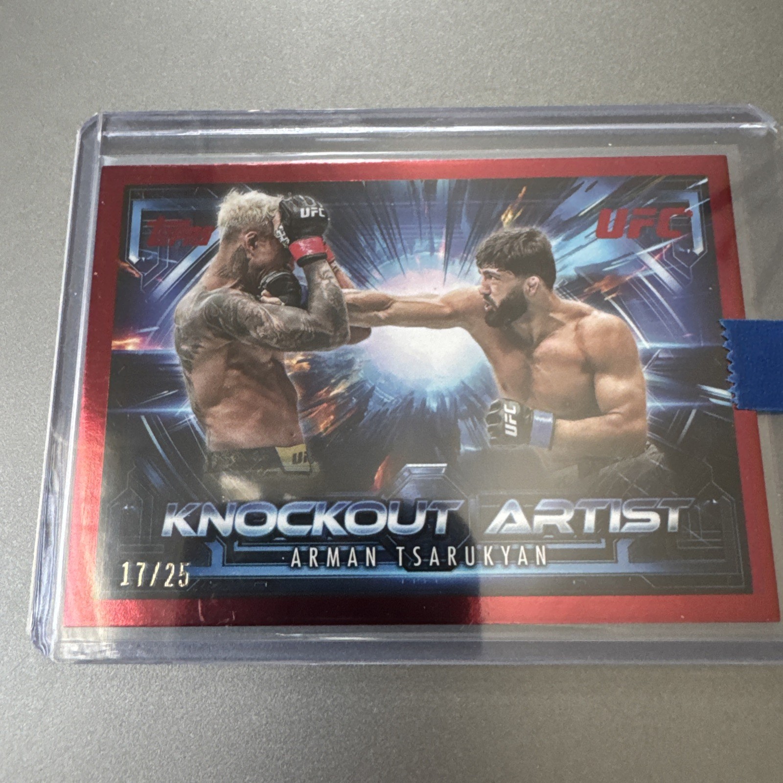 Arman Tsarukyan 2025 Topps Knockout UFC Knockout Artists #KA-25 Red