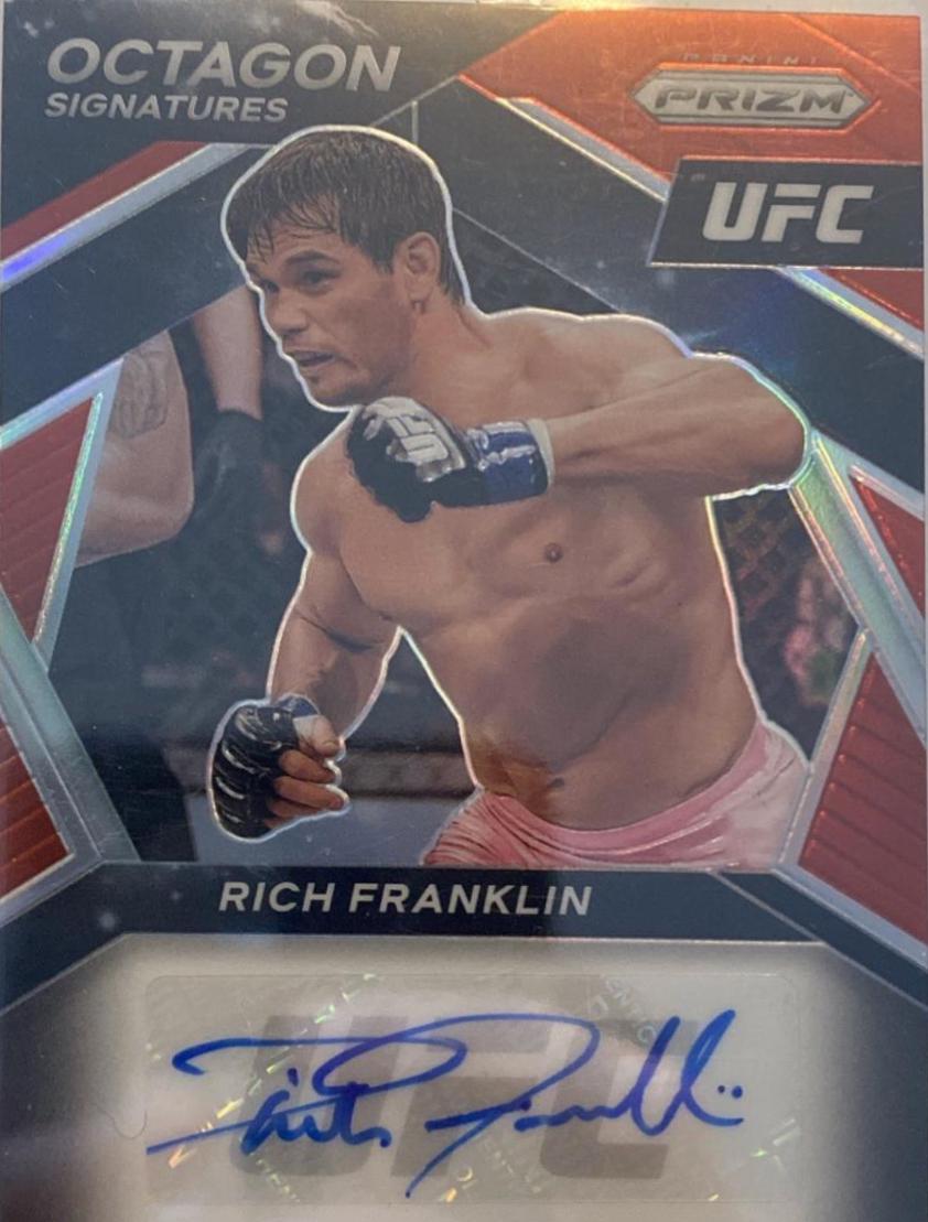 Rich Franklin 2021 Panini Prizm UFC Octagon Signatures #20 Red