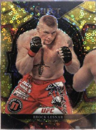 Brock Lesnar 2023 Panini Select UFC Concourse #50 Gold Disco