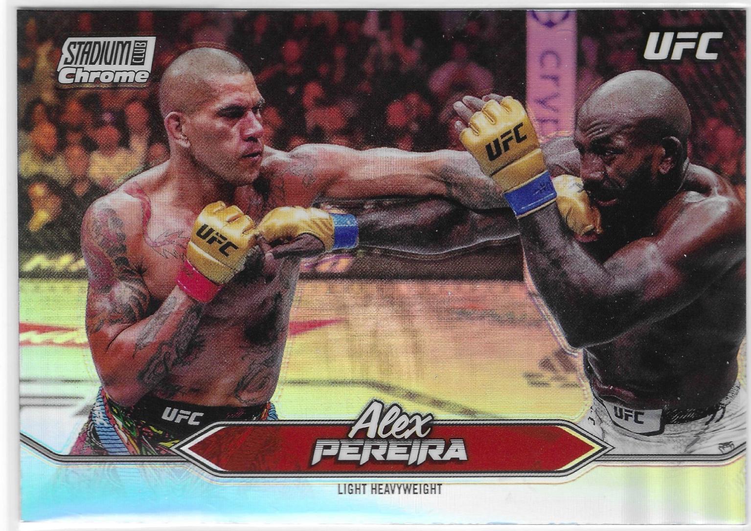 Alex Pereira 2025 Topps Stadium Club UFC Base Chrome #C-97 Refractor