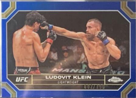 Ludovit Klein 2024 Topps Chrome UFC Base #53 Blue Refractor