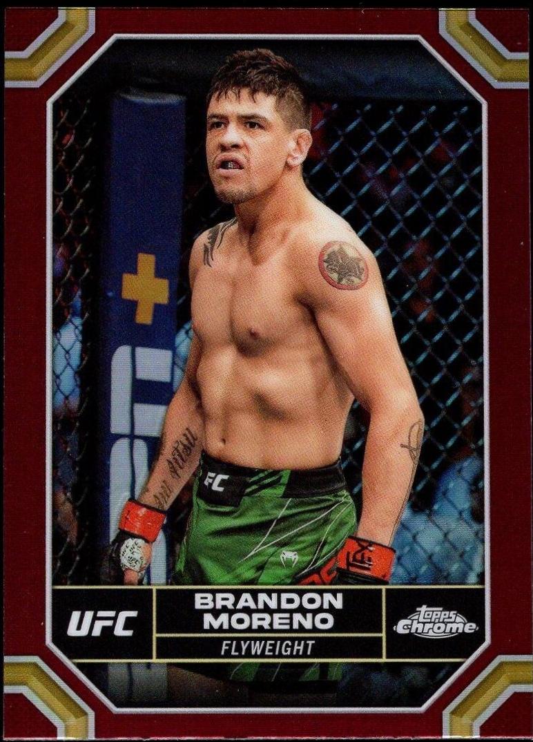 Brandon Moreno 2024 Topps Chrome UFC Base #30 Magenta Refractor