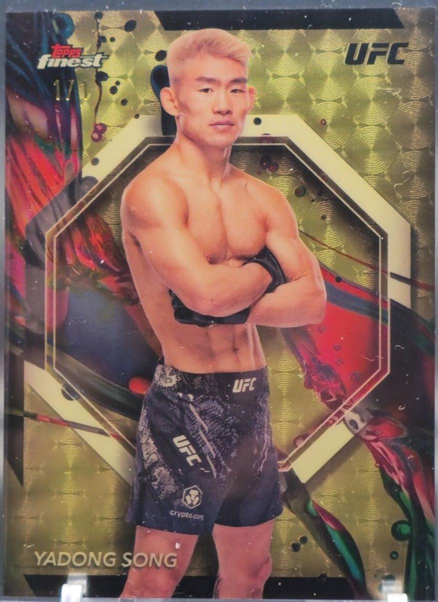 Song Yadong 2024 Topps Finest UFC Base Common #54 Superfractor