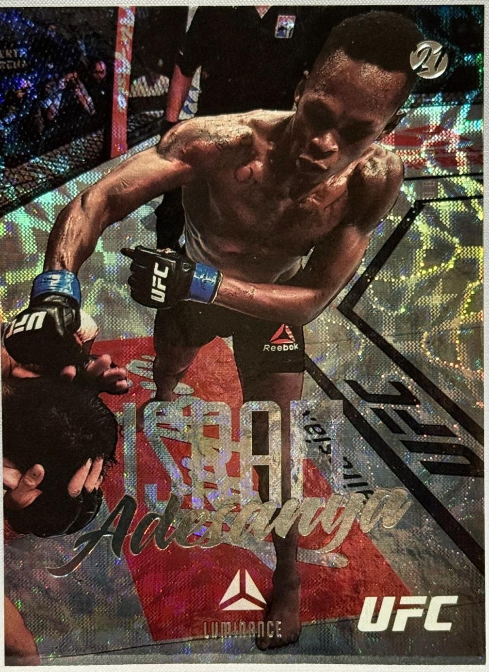 Israel Adesanya 2021 Panini Chronicles UFC Base Luminance #60 Asia