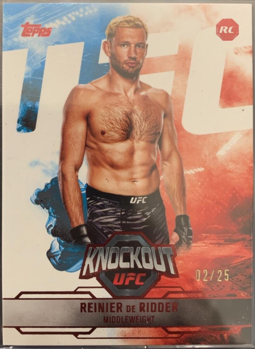 Reinier de Ridder 2025 Topps Knockout UFC Base #90 Red