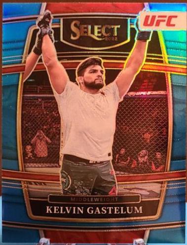 Kelvin Gastelum 2022 Panini Select UFC Concourse #38 Light Blue