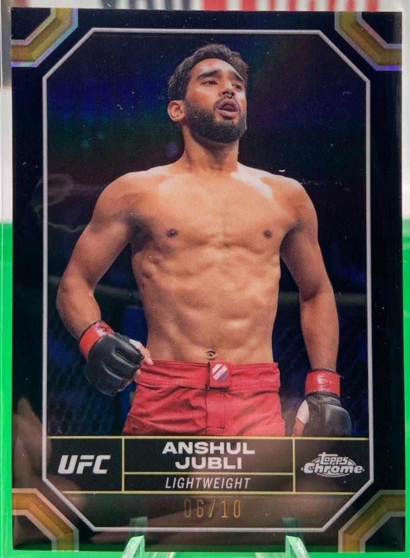 Anshul Jubli 2024 Topps Chrome UFC Base #18 Black Refractor