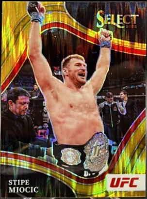 Stipe Miocic 2022 Panini Select UFC Octagonside #289 Gold Flash