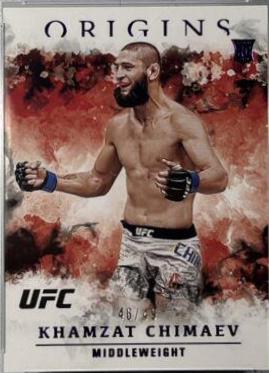 Khamzat Chimaev 2021 Panini Chronicles UFC Base Origins #32 Purple