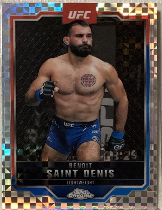 Benoit Saint Denis 2025 Topps Chrome UFC Base #162 X-Fractor
