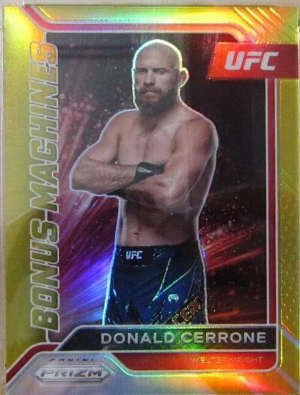 Donald Cerrone 2022 Panini Prizm UFC Bonus Machines #5 Gold