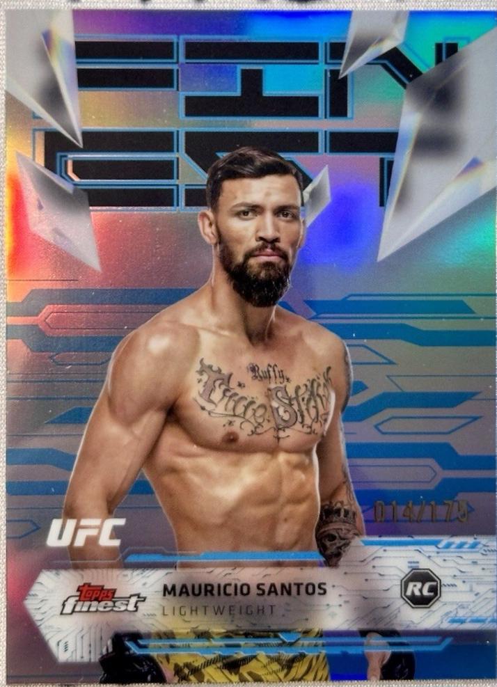 Mauricio Ruffy 2025 Topps Finest UFC Base Uncommon #161 Blue Refractor