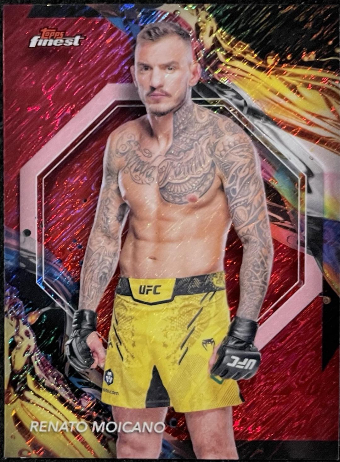 Renato Moicano 2024 Topps Finest UFC Base Uncommon #117 Red Shimmer Refractor