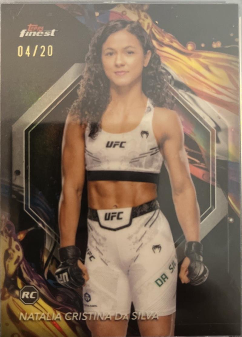 Natalia Silva 2024 Topps Finest UFC Base Uncommon #169 Black Refractor