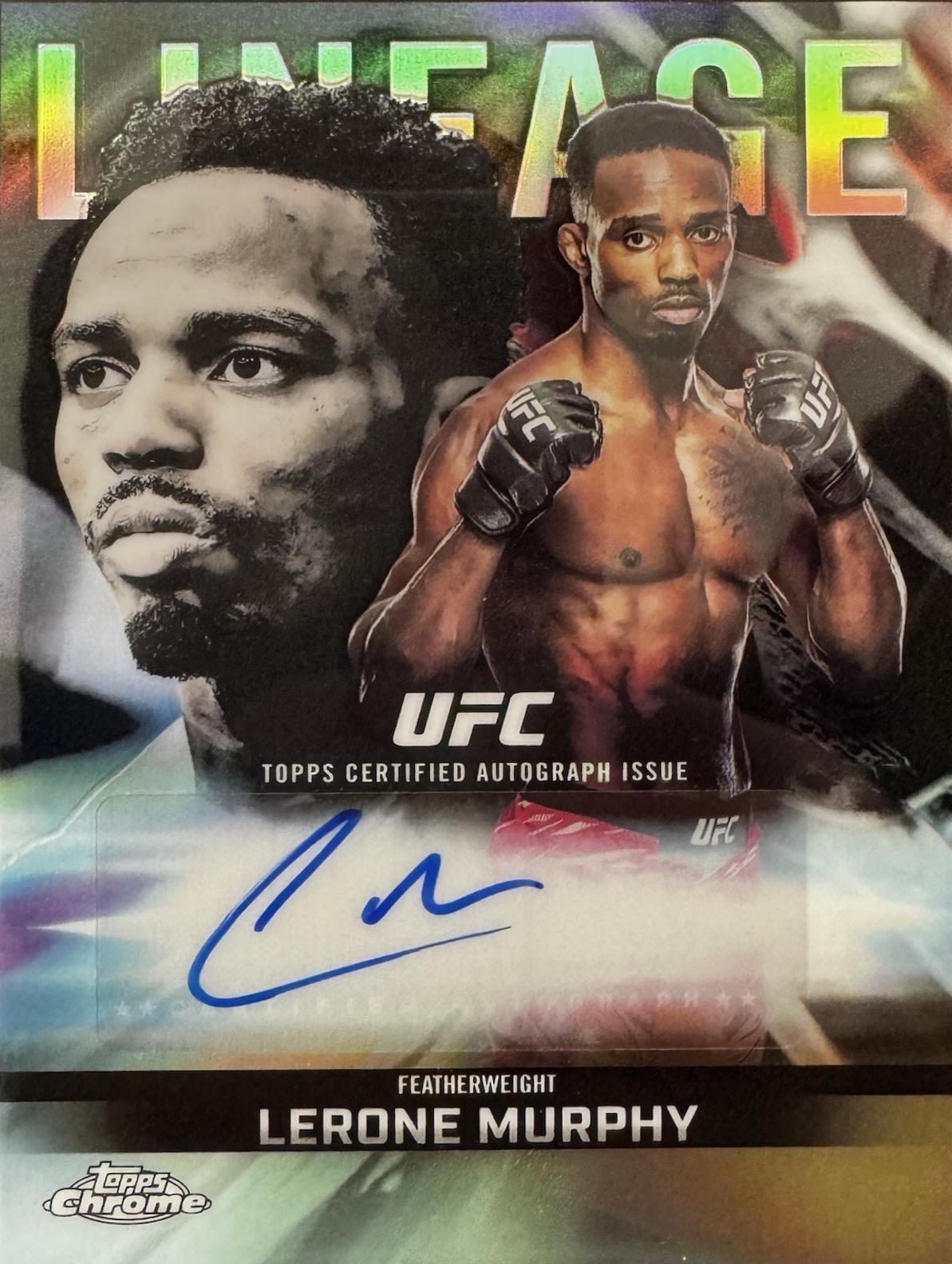 Lerone Murphy 2026 Topps Chrome UFC Chrome Lineage Autographs #CCA-LM Refractor