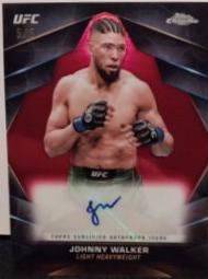 Johnny Walker 2024 Topps Chrome UFC Chrome Veteran Autographs #CVA-JWA Red Refractor