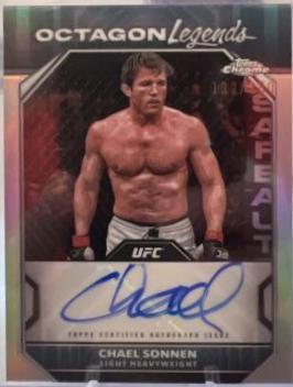 Chael Sonnen 2024 Topps Chrome UFC Octagon Legends Autographs #OLA-CSO Red Refractor