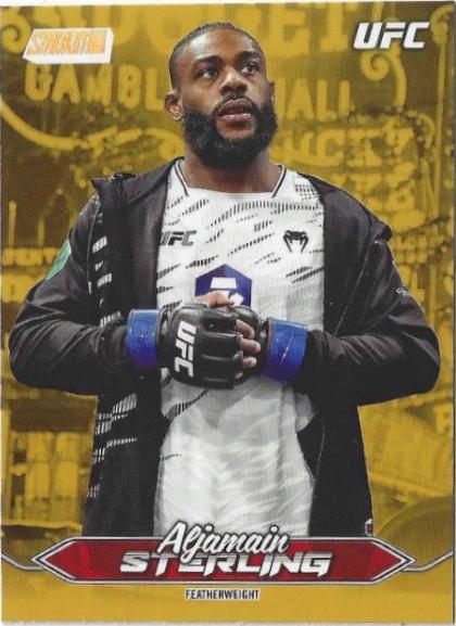 Aljamain Sterling 2025 Topps Stadium Club UFC Base #50 Gold
