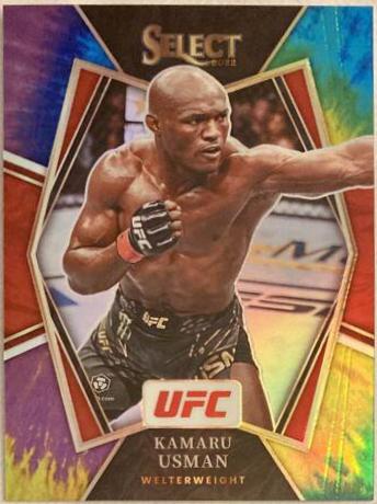 Kamaru Usman 2022 Panini Select UFC Premier Level #101 Tie Dye